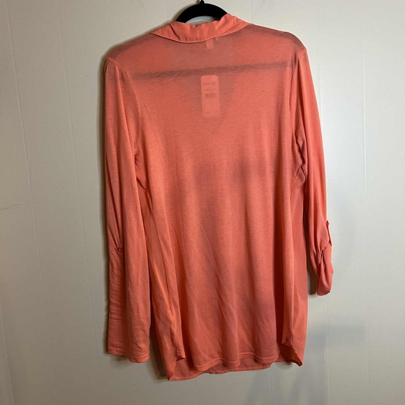 Splendid Shirting Medium Long Sleeve Top In Apricot - Picture 2 of 10